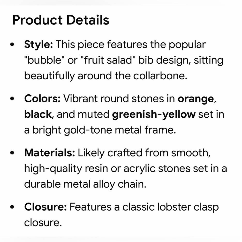STATEMENT JEWELRY NECKLACE - Picture 2 of 11